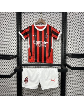 24/25 AC Milan Home Football Shirt For Kids